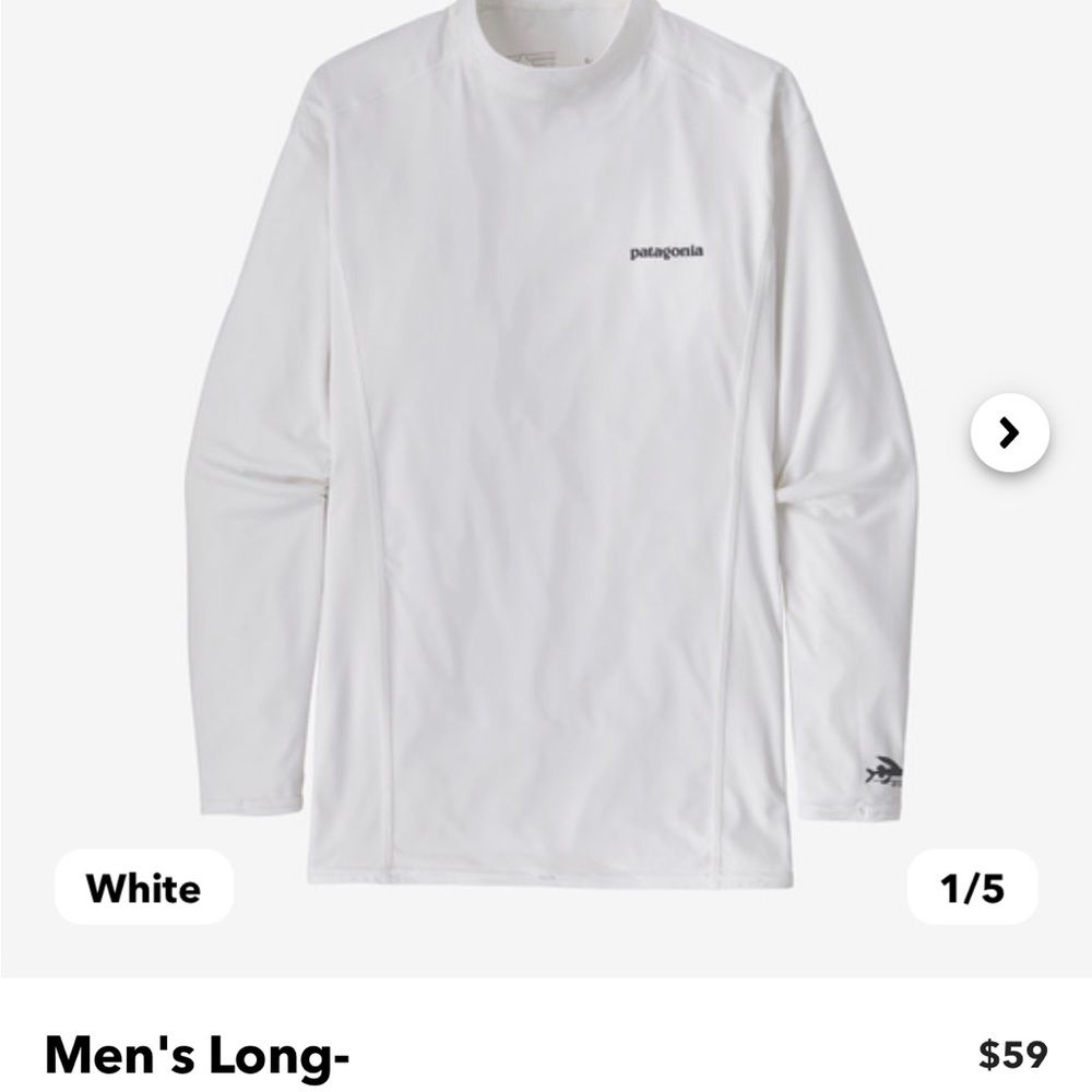 Patagonia Men long sleeved RO UPF top